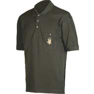  ALP JAGD Klassisches Jagd-Poloshirt dunkeloliv  1