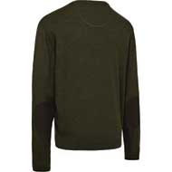 DEERHUNTER Harrington Strickpullover mit Rundhalsausschnitt Forest Ember Melange 1