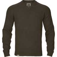 HRKILA Vincent Merino Pullover mit V-Ausschnitt Demitasse brown