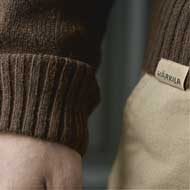 HRKILA Vincent Merino Pullover mit V-Ausschnitt Demitasse brown 3