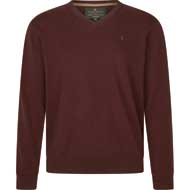 SEELAND Pine Pullover mit V-Ausschnitt Merlot