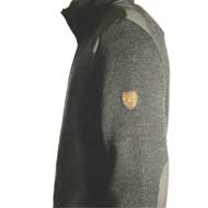 HUBERTUS Strickjacke mit OS 1200 Besatz oliv/braun 2