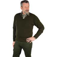 HUBERTUS Pullover V-Ausschnitt dunkeloliv 4