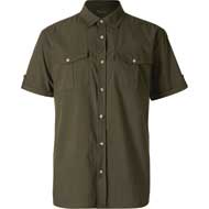 PINEWOOD Safari Herren Kurzarm Hemd Moss Green