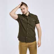 PINEWOOD Safari Herren Kurzarm Hemd Moss Green 2