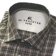OS TRACHTEN Herren Kurzarmhemd Slim Fit oliv 2