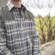 OS TRACHTEN Herren Langarmhemd Regular Fit khaki/schlamm 4