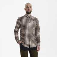 DEERHUNTER Jeff Langarm Hemd Brown check 2