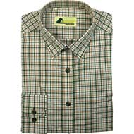 SKOGEN Herren Langarmhemd oliv/orange