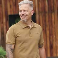 BLASER Herren Solid Polo Shirt 25 matt gold 4