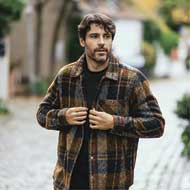 DEERHUNTER Wilder Overshirt Brown Check 2