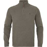 H�RKILA Vincent Merino-Pullover mit halbem RV Dark sand