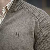 H�RKILA Vincent Merino-Pullover mit halbem RV Dark sand 2