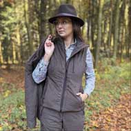 ALP JAGD Damen Jagdweste TUX oliv/braun 4