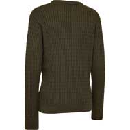 DEERHUNTER Lady Harrrington Zopfmuster Strickpullover Forest Ember Melange 1