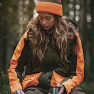 PINEWOOD Furudal Expert 2L Hunting Jacke Damen Olive Green/Orange 4