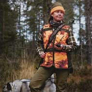 PINEWOOD Furudal Hunter Pro 2.0 Camou Weste Damen Strata Blaze/Mossgreen 4
