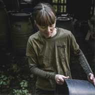 SEELAND Deer On Line T-Shirt Damen Military Olive 4