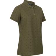 BLASER Damen Allover Polo Shirt dunkel oliv/schwarz 3