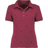 OS TRACHTEN Damen Poloshirt kurzarm weinrot