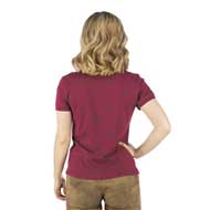 OS TRACHTEN Damen Poloshirt kurzarm weinrot 3