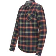 BLASER Damen Flanellbluse Martina dunkel oliv/rot 2