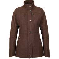 JAGDHUND Damen Lodenjacke Gamskopf 2 braun