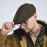 PINEWOOD Nydala Classic Sixpence Cap Mossgreen/Suede Brown 2