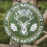 WILDE HILDE Autoschild rund mit Saugnapf Jagd & Naturschutz Hirsch II 2