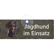 WILDE HILDE Autoschild mit Saugnapf ''Dackel Kurzhaar''