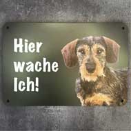 WILDE HILDE Zaunschild ''Dackel Rauhaar'' 2