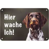 WILDE HILDE Zaunschild ''Deutsch Drahthaar Braun-Schimmel''