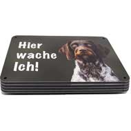 WILDE HILDE Zaunschild ''Deutsch Drahthaar Braun-Schimmel'' 1