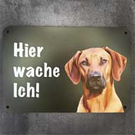 WILDE HILDE Zaunschild ''Deutsch Drahthaar Braun-Weiss'' 2