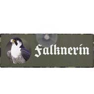 WILDE HILDE Autoschild mit Saugnapf ''Falknerin''