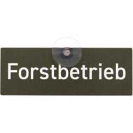 WILDE HILDE Autoschild mit Saugnapf ''Forstbetrieb''