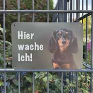 WILDE HILDE Zaunschild ''Dackel Langhaar schwarz'' 4