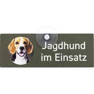 WILDE HILDE Autoschild mit Saugnapf ''Beagle''