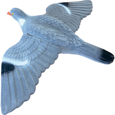 Fliegende Locktaube beflockt