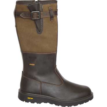 GRISPORT Damenstiefel mit Fell oliv-braun