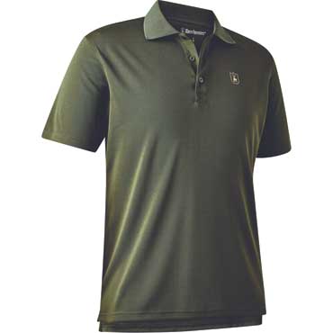 DEERHUNTEER Climate Polo Shirt mit 37.5 Technology Forest Ember