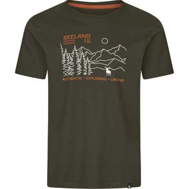 SEELAND Landscape T-Shirt Pine green
