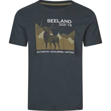 SEELAND Fragment T-Shirt Dark Blue