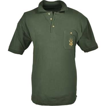  ALP JAGD Klassisches Jagd-Poloshirt dunkeloliv 