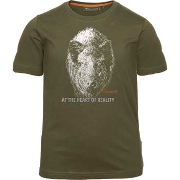 PINEWOOD Wild Boar Kinder T-Shirt H.Olive