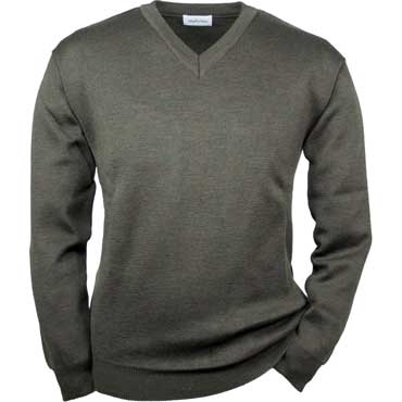  Hubertus Pullover V-Ausschnitt oliv 