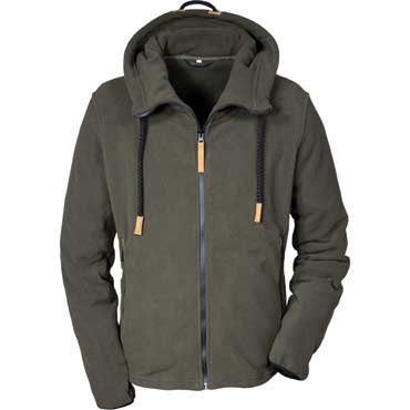 HUBERTUS Herren Fleece Kapuzenjacke oliv