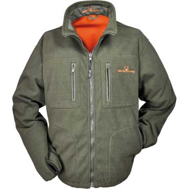 HUBERTUS Wende-Fleecejacke oliv/orange