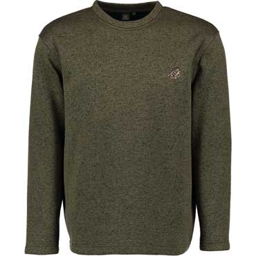 OS TRACHTEN Herren Strick-Fleecepullover oliv