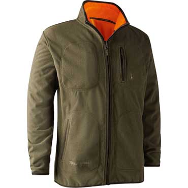 DEERHUNTER Gamekeeper Bonded Fleecejacke wendbar oliv/orange